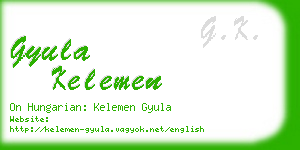 gyula kelemen business card